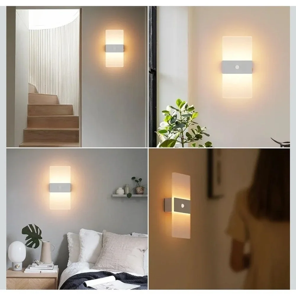 2 Pack Motion Sensor Wall Lights - Wall Sconce